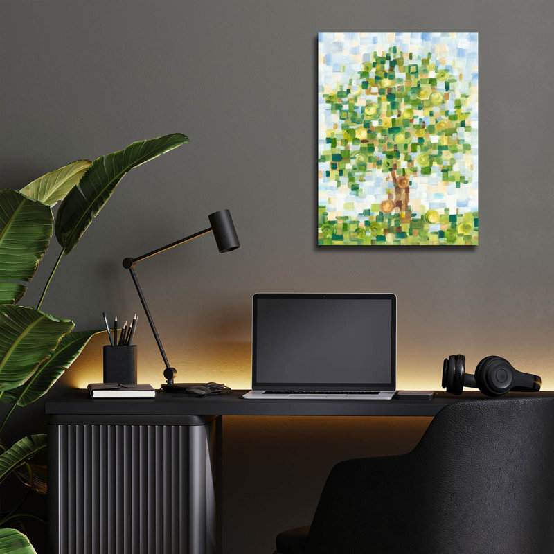 «Quilted Tree 1» par Ethan Harper, art mural en verre acrylique