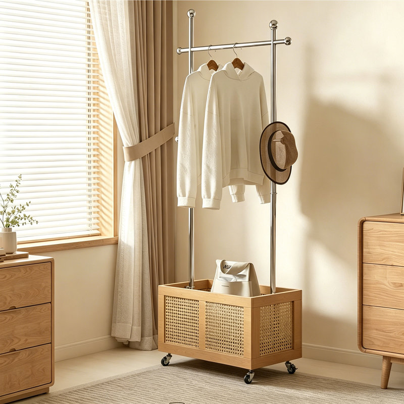 Modern Steel Coat Rack Hall Tree