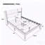 Structure de lit plateforme Mid-Century moderne avec tête de lit tapissier, support de lattes en bois massif, aucun sommier requis, assemblage facile-157606902-157606901
