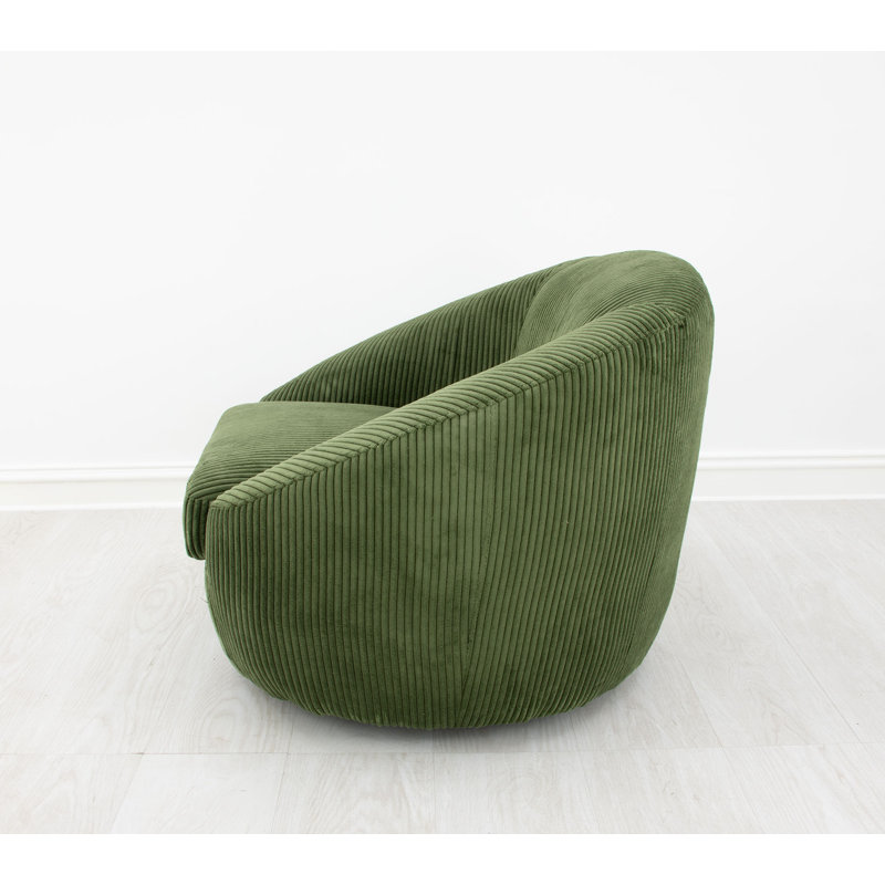 Olivia Swivel Barrel Chair, Dusty Olive