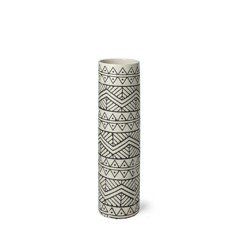Cricklade Ceramic / Porcelain Table Vase, 13.75" H x 4.1"W x 4.1" D