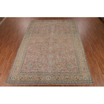 Tapis traditionnel rose rétro 10 x 13