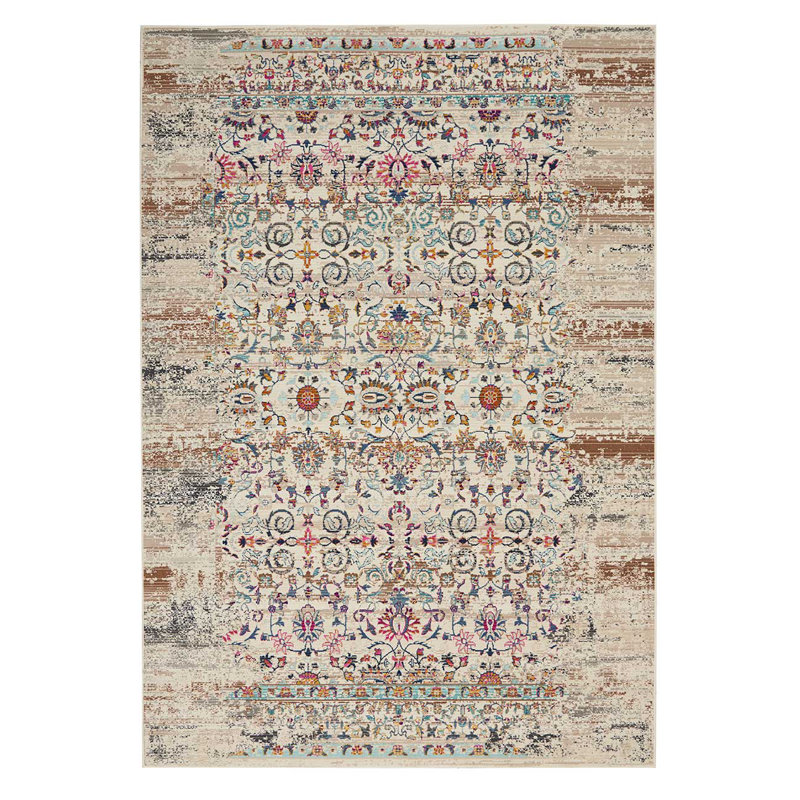 Ankica Floral Area Rug, Round 115cm