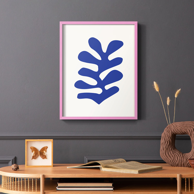 Matisse LXXIII Framed Print - Solid Wood, Pink Single Picture Framed, 10" H x 8" W