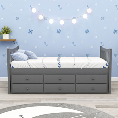 Badi Kids Twin with Trundle with Drawers