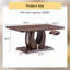 Table basse rectangulaire avec base en forme de U