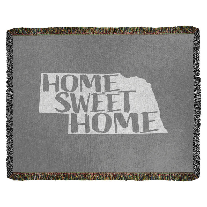 Jeté en coton nebraska doux, 60 po x 80 po, Gris