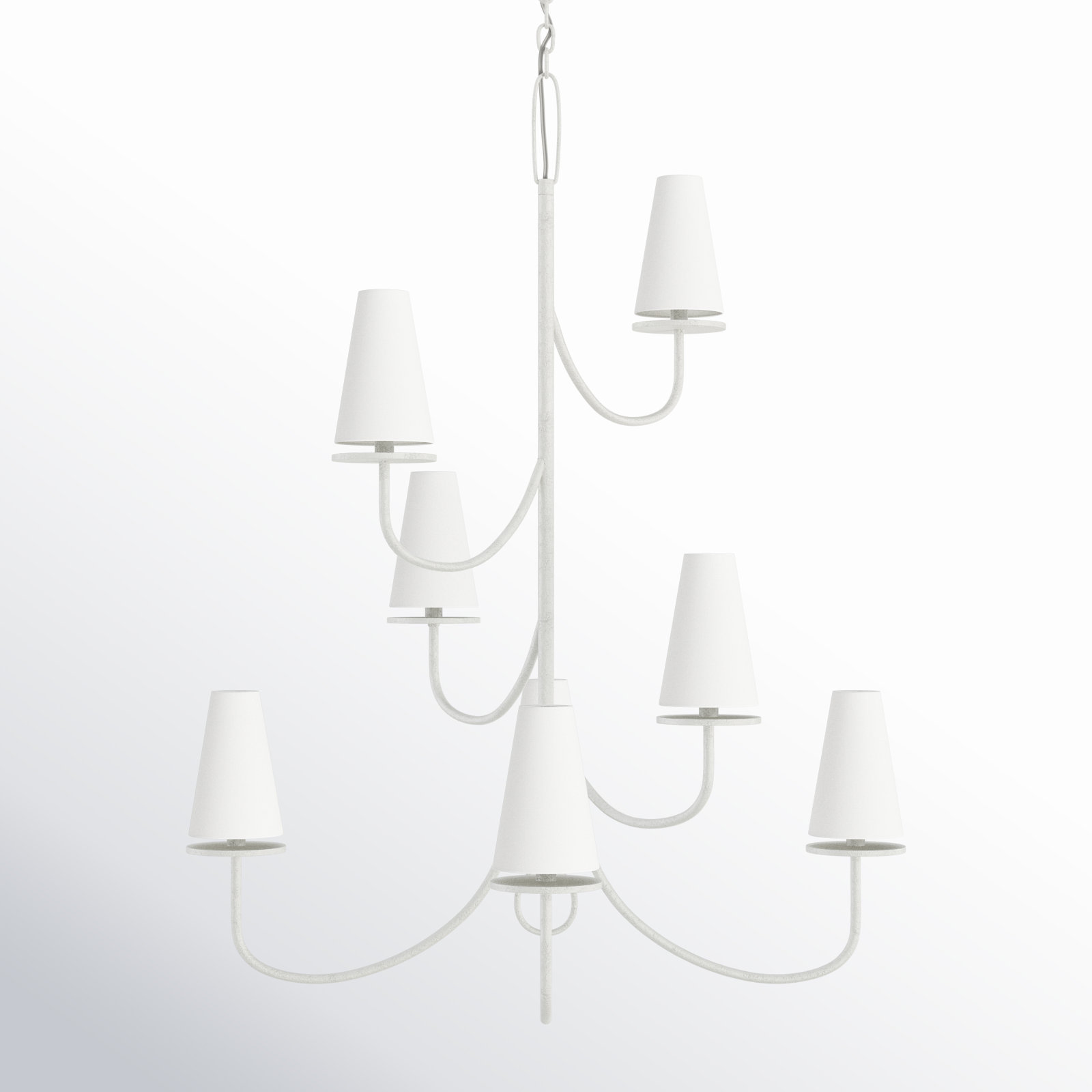 Walling 8 - Light Dimmable Empire Chandelier, Gesso White