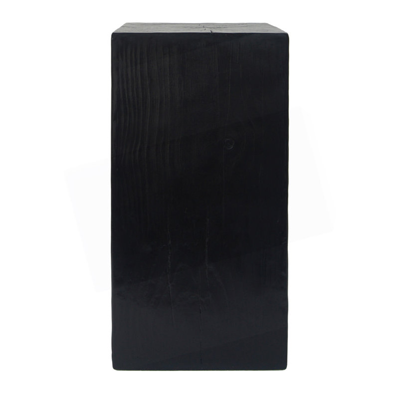 Square-Column End Table, Side Table, Black, 27.8" H x 14.55" W x 14.55" D