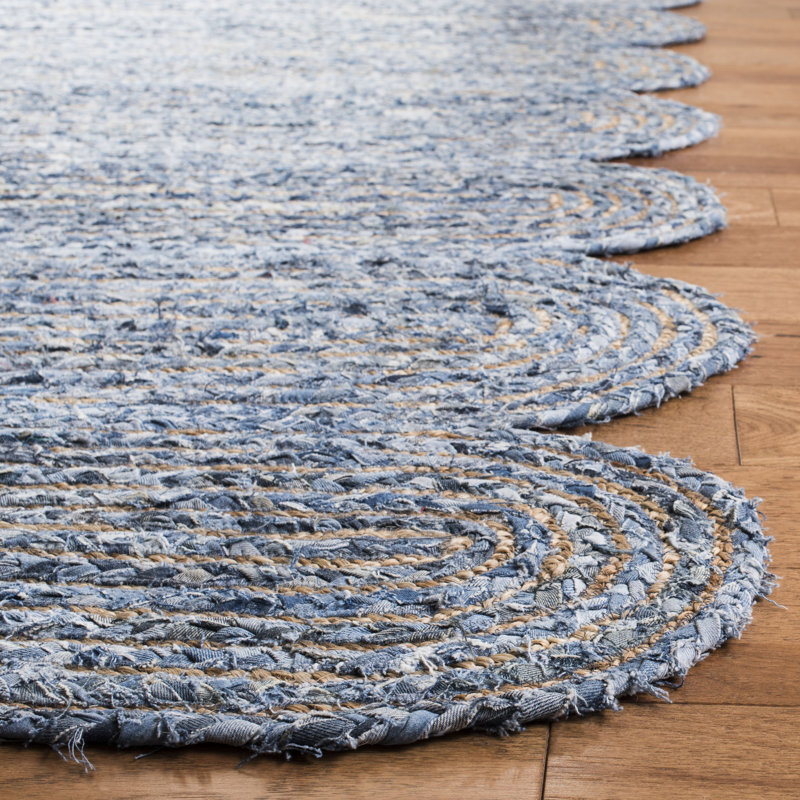 Zeitler Hand Woven Jute, Cotton Rug, Square 6'