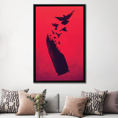 «Bullet Birds» par Victor Vercesi, reproduction d'art graphique sur toile tendue