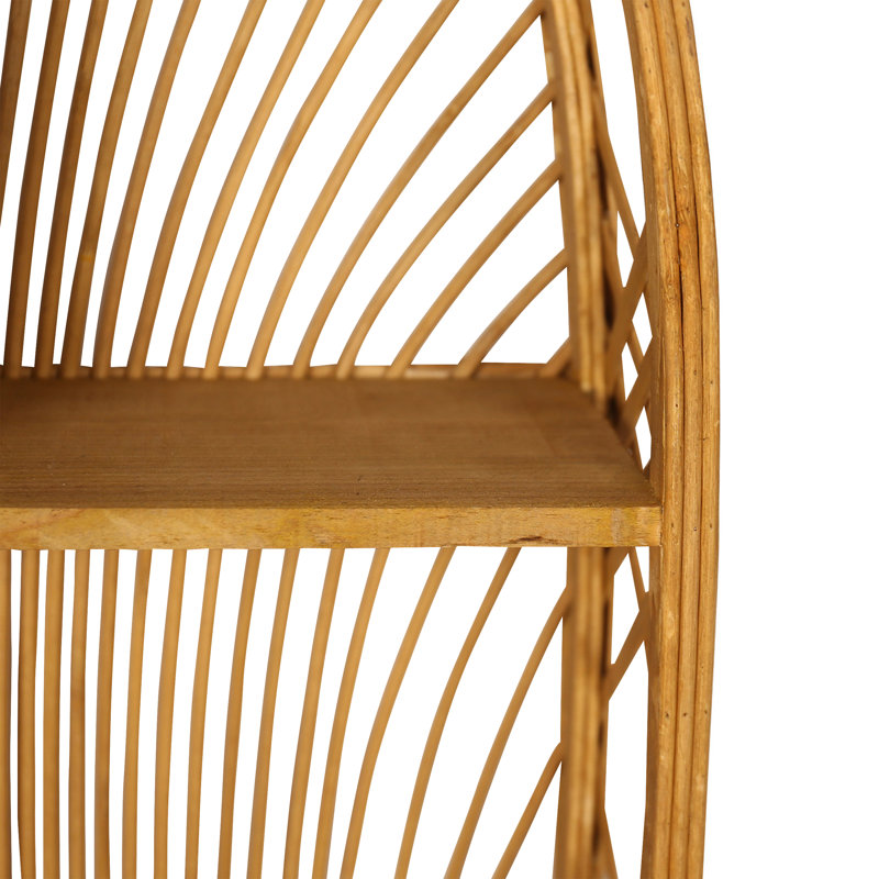 Crosstown Arch Rattan Tiered Wall Shelf