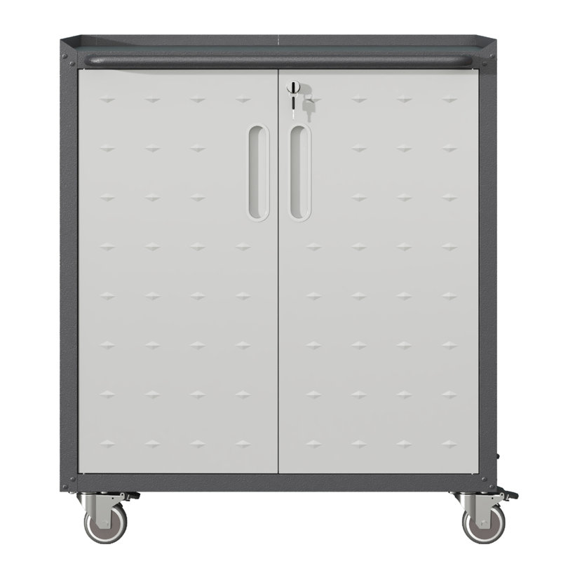 Heavy-Duty Metal Garage Storage Cabinet Sturdy Freestanding Broom Closet Tool Storage Cabinet Tool Cabinet Office Cabinet