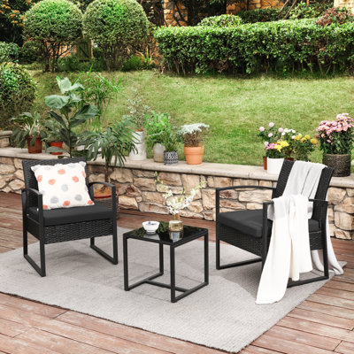 Geoffe Rattan 2 Seater Conversation Set