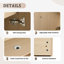Meuble-lavabo sur pied chic 42 po avec lavabo en résine et 2 portes d'armoire à fermeture en douceur, contreplaqué, chêne Dune (KD-PACKING)
