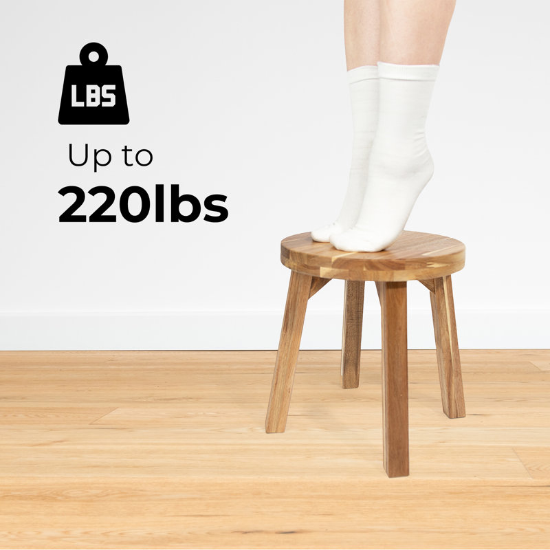 Tabouret en bois d'acacia, repose-pieds 12 po