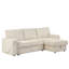 Canapé-lit modulaire beige avec rangement pour accoudoirs et options de porte-gobelets - lit à 3 places-2073790174