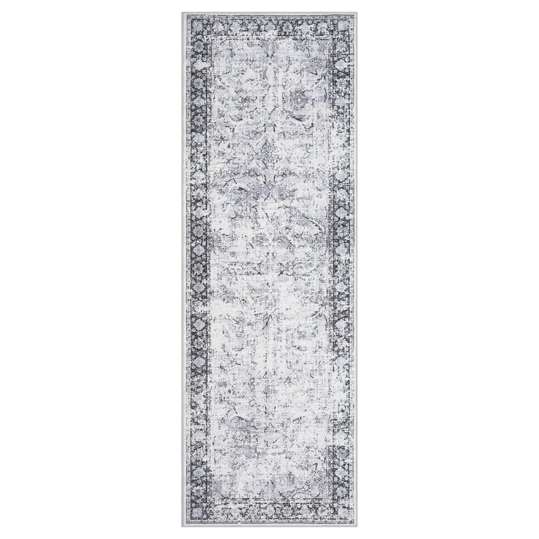 Machine Washable Rug Oriental Non-Slip Area Rug for Living Room Low-Pile Rug Indoor Floor Cover for Bedroom Dining Room Hallway Kitchen Office