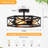 3 Light Hexagon Cage Flush Mount Ceiling Light Fixture-106900701