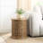 White Moroccan Carved Round End Table
