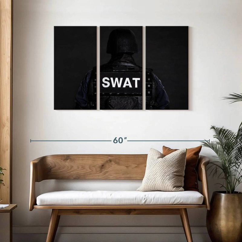Mait SWAT Policeman, 28" H x 45" W