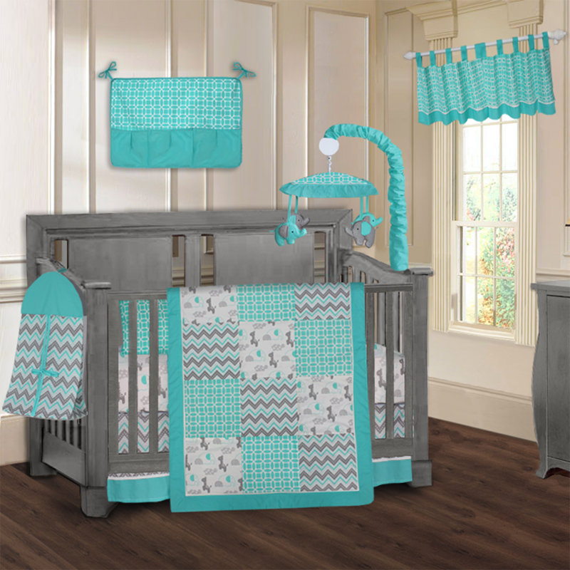 Obrian 9 - Piece Crib Bedding Set
