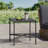 Outdoor Iron End Table With Black Brush Silver Coating, 16.50"D X 16.75"W 16"H, Blends Chairs & Coffee Tables, Assembly Needed Finish, And Required