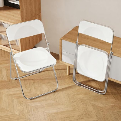 Plastic Stackable Folding Chair Set of 2