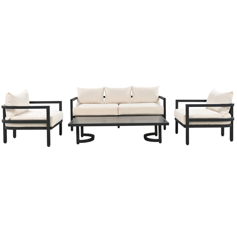 Ensemble de canapé | Acier | Beige | L 59,84 po x l 27,95 po x H 3,35 po
