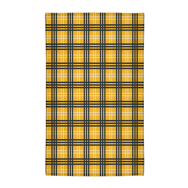 Tapis jaune à carreaux, Rectangle 3 pi x 5 pi