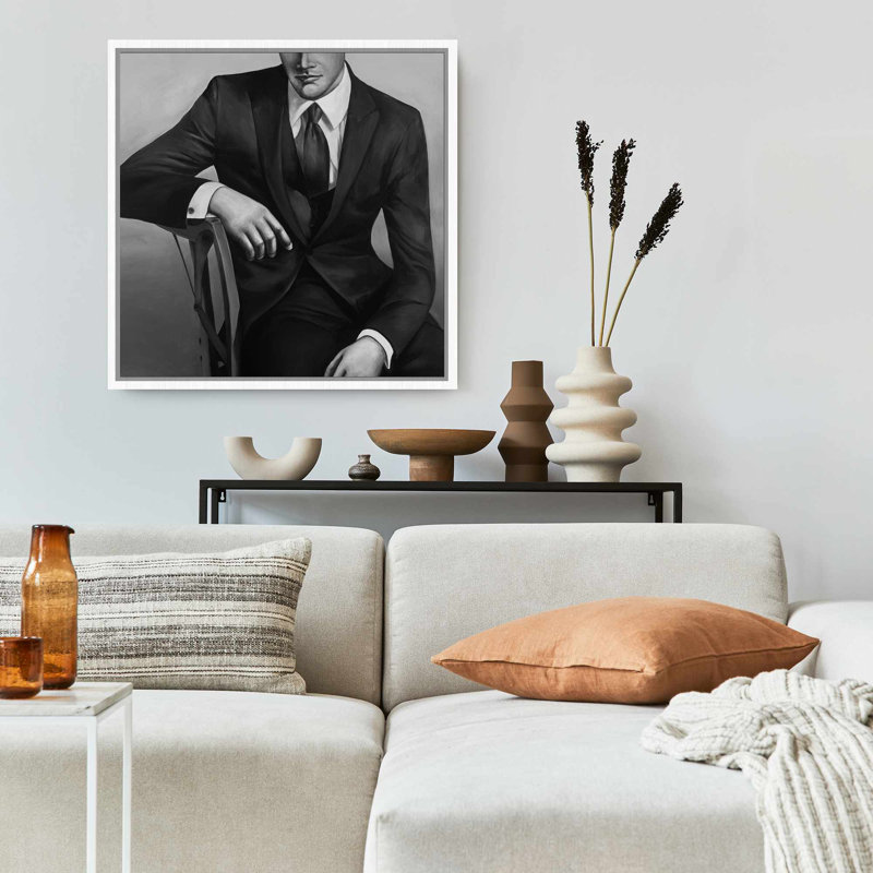 Toile d'homme d'affaires contemporain | Art mural moderne pour chambre à coucher