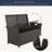 Patio Wicker Storage Bench Outdoor Rattan Deck Storage Box With Red Cushion