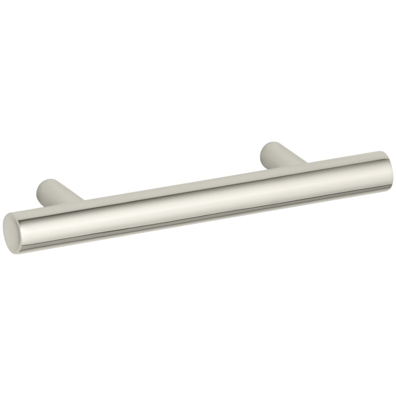 Purist 3" Center to Center Bar Cabinet Pull or Drawer Pull for Vanities, Nickel poli éclatant