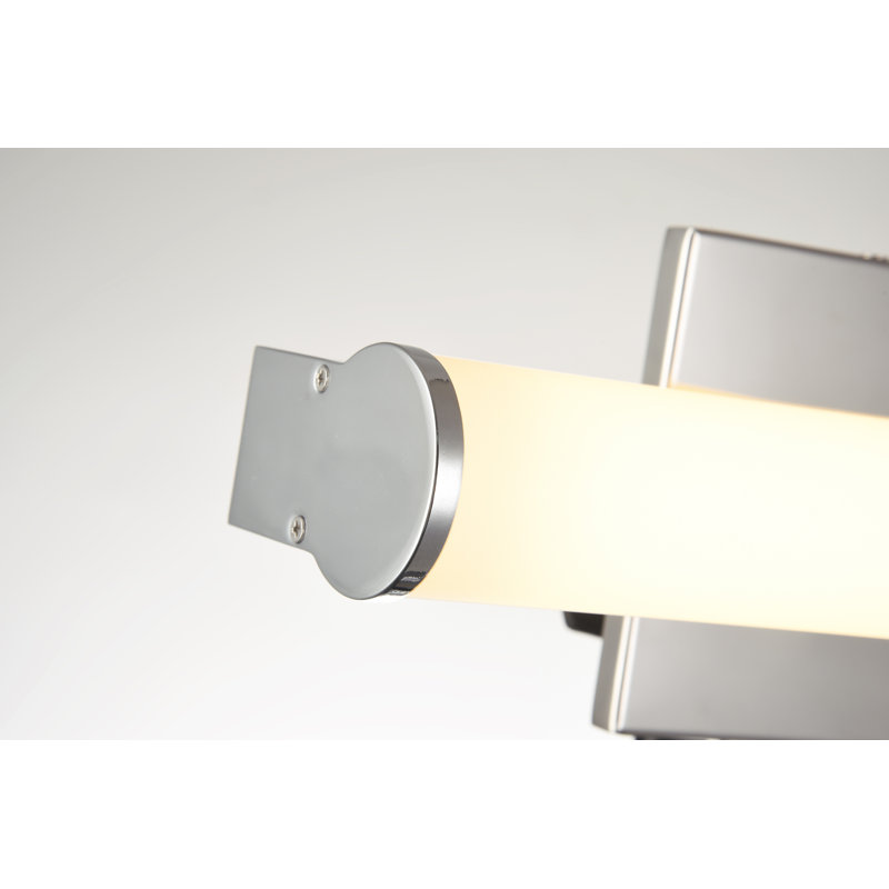 1-Light Chrome LED Wall Sconce With A Milk White Glass Shade