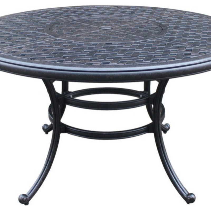 Ensemble de salle à manger rond en aluminium pour 4 personnes