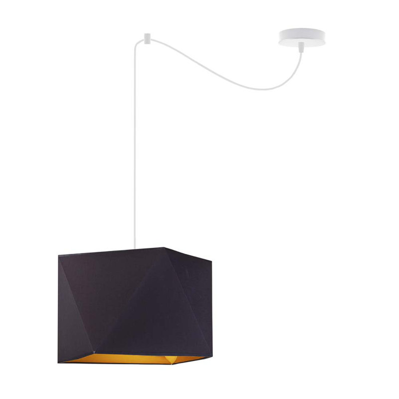 Kyisha 1 - Light Single Pendant, White, Black