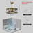 Small Low Profile Enclosed Modern Revrersible Bladeless Ceiling Fan With Lights 20'' Caged Ceiling Fan With Light For Bedroom