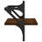 Set Of 2 Brown Oak Wall Shelves With Bars - 40X25x30 Cm - Stylish And Functional-603669414