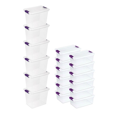 Contenant de rangement de 27 pte Sterilite, paquet de 6 et contenant de 15 pte, paquet de 12
