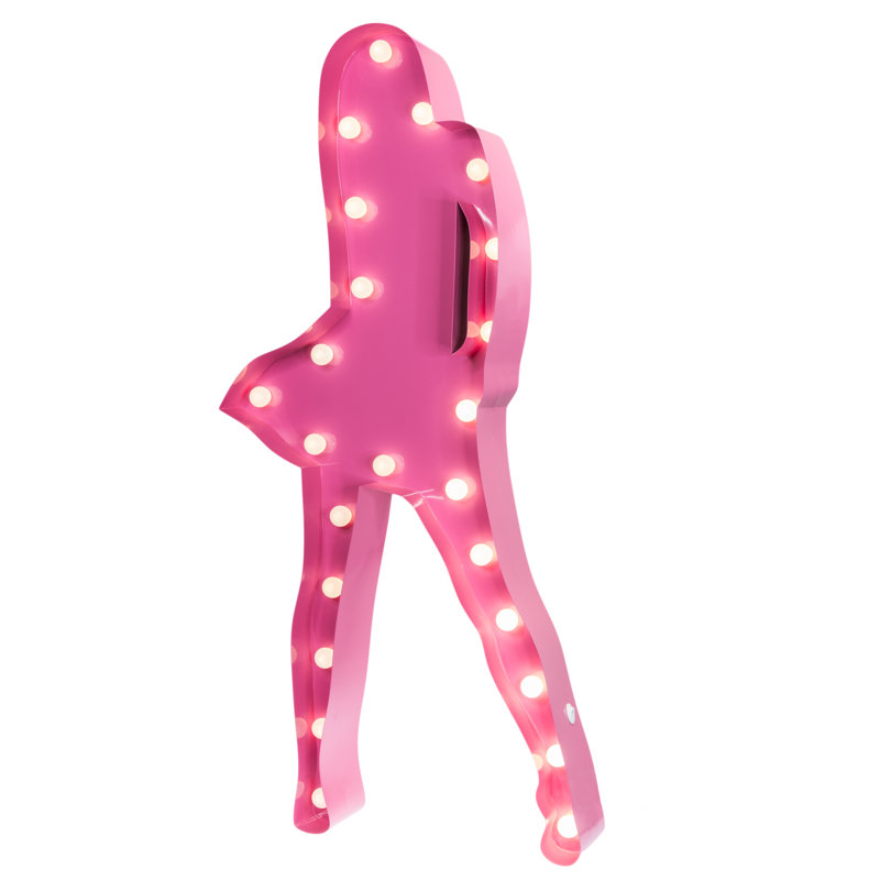 Metal Novelty Lamp, Pink