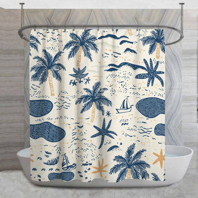 Rideau de douche Tropical Beach