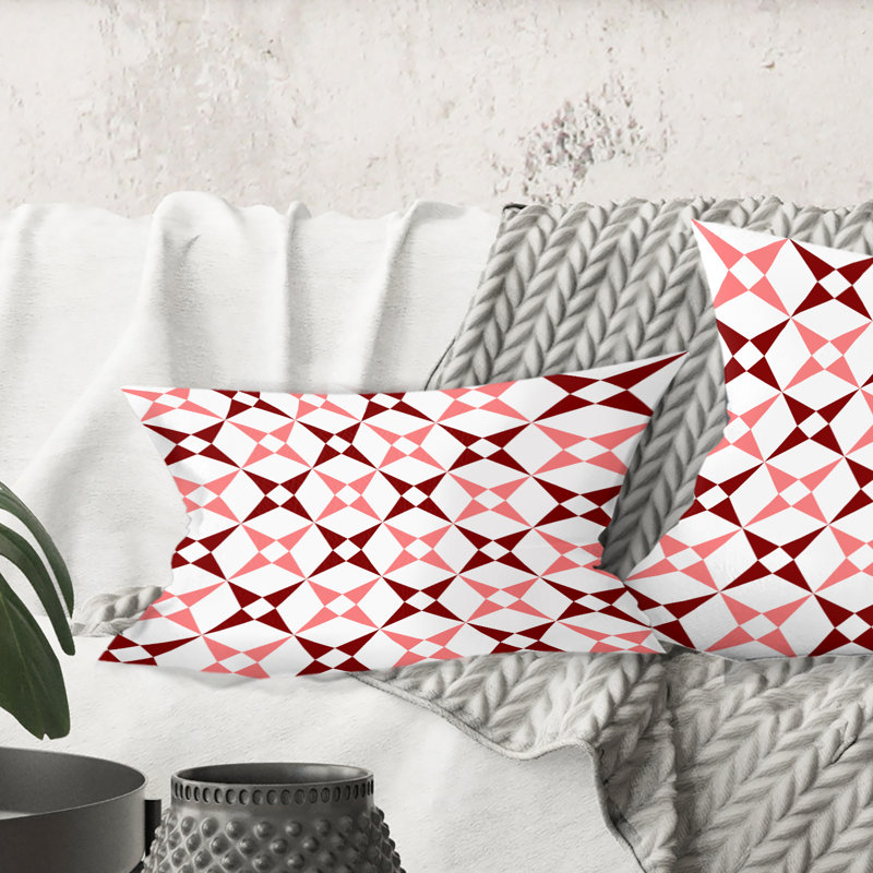 Retro Grid Pattern I - Mid-Century Modern Printed Throw Pillow