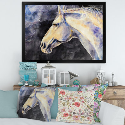 " The Head Of A Lipizzan Horse " Painting Print