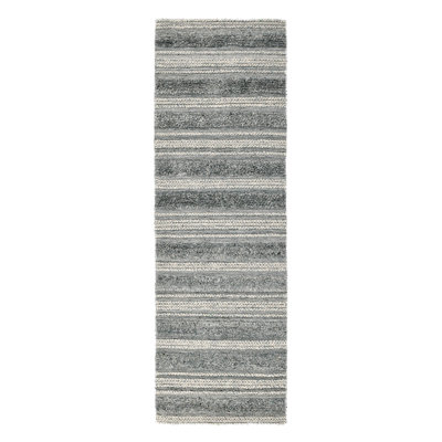 Elko Striped Area Rug in Blue