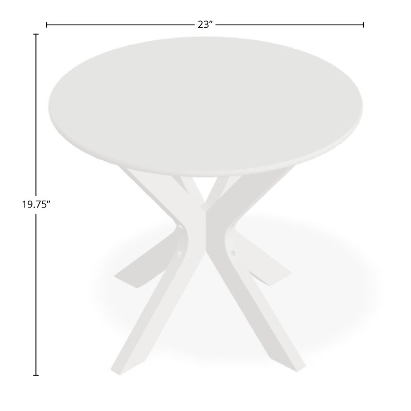 Table de bout d'extérieur 23 po, Brun / neige