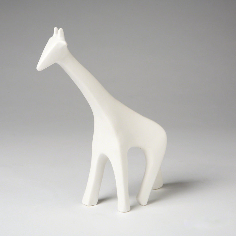 Giraffe Figurine, Matte White