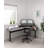 Professional Gaming L-Desk With Built-In Power Outlets, USB Ports, Elevated Monitor Stand, And Ample Storage
