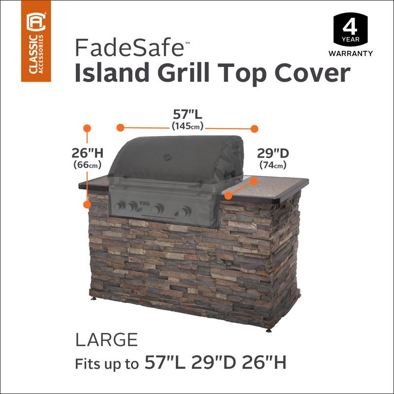 Classic Accessories Veranda FadeSafe 29'' W x 57'' D Grill Cover