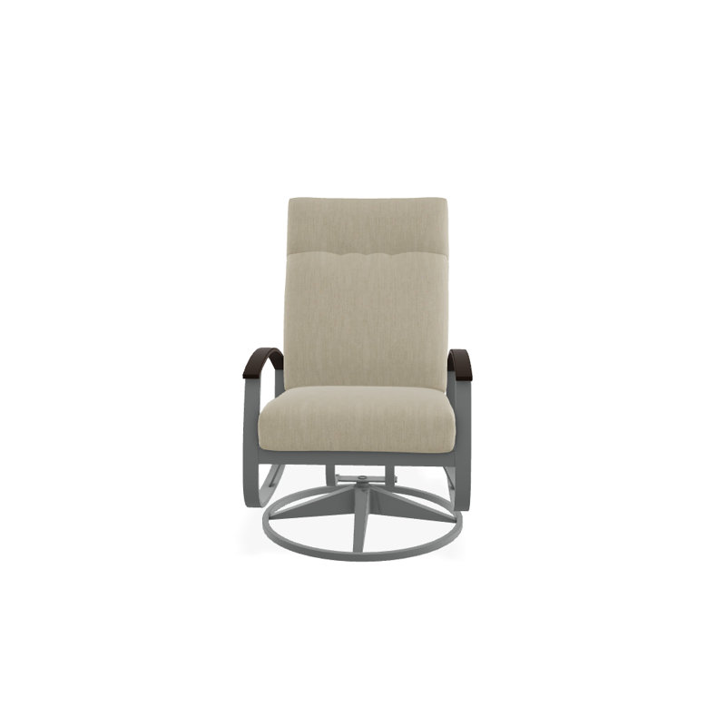 Chaise de patio pivotante avec coussins Askar, Graphite texturé, Husky, Kona P10