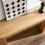 Console moderne 59,05 po avec tiroir pour le hall d'entrée avec un design à rayures verticales unique pour le vestibule du vestibule, NATURE-1845722253